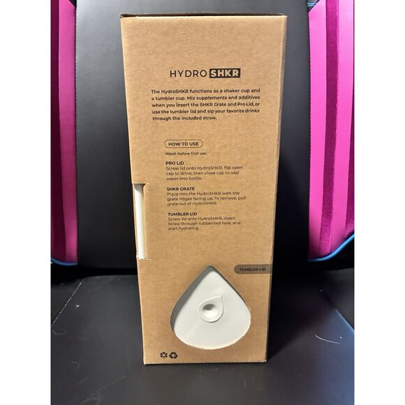 Hydro Jug Hydro Shkr 2 Lid Combo Shaker & Tumbler Cup 24 Oz Cream Off White - Picture 3 of 5